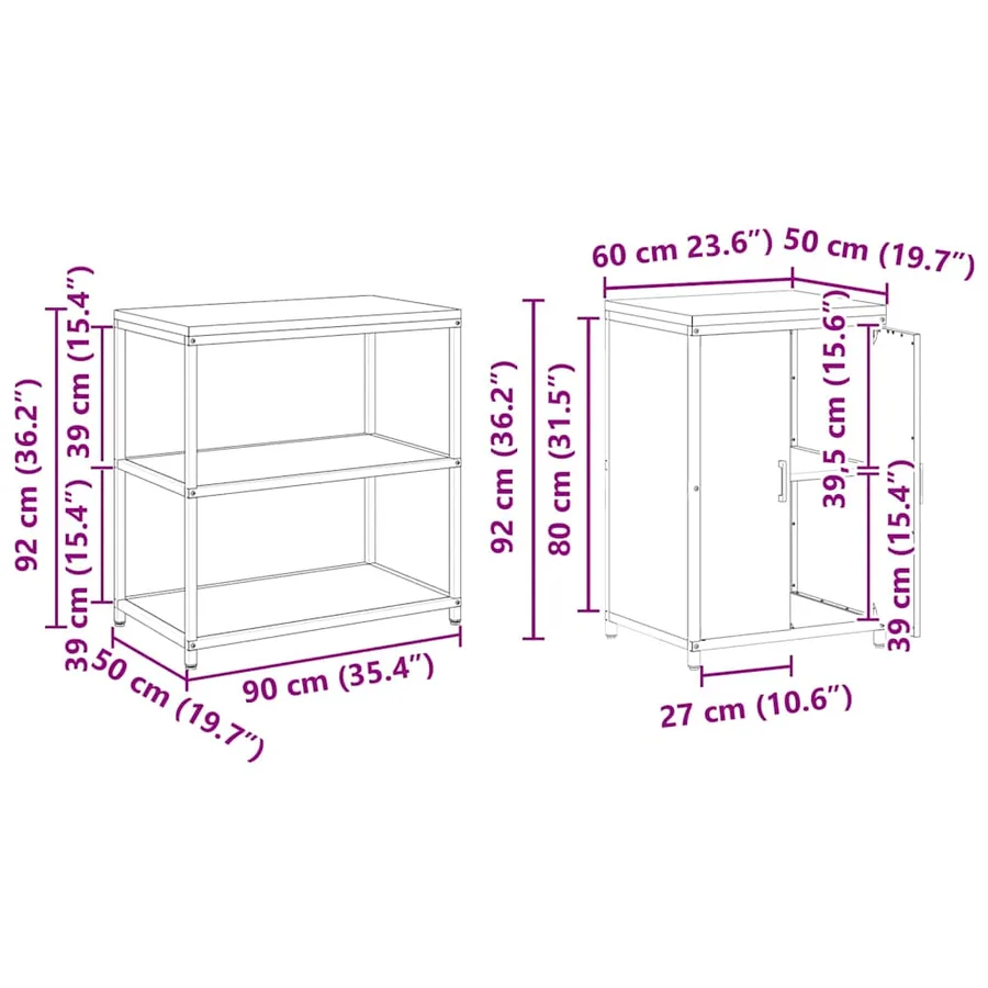 Ensemble de rangement cuisine HATTEM 3 pcs Blanc - 17