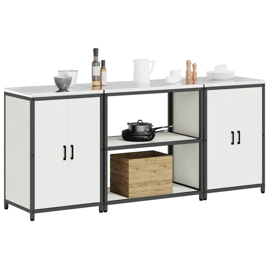 Ensemble de rangement cuisine HATTEM 3 pcs Blanc - 3