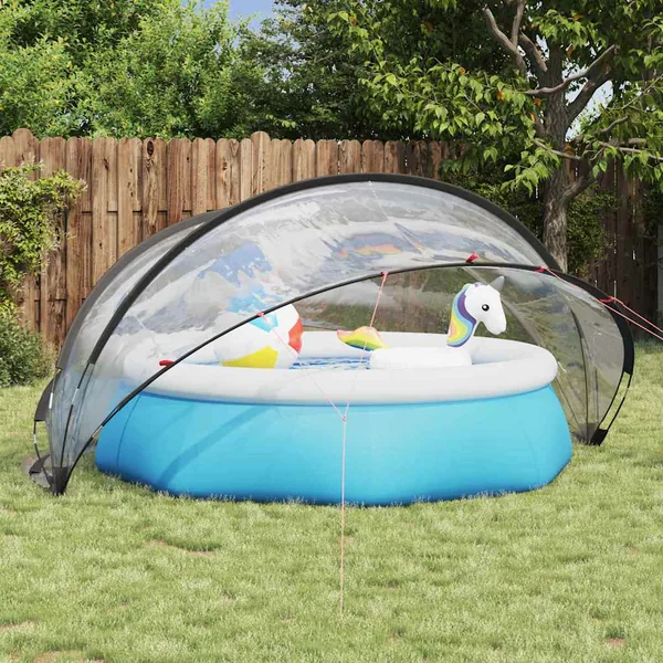 Dôme de piscine Transparent 336 x 322 x 160 cm PVC