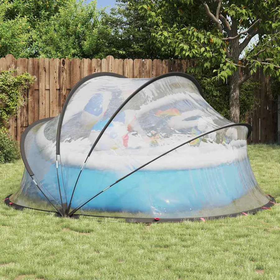 Dôme de piscine Transparent 336 x 322 x 160 cm PVC - 4
