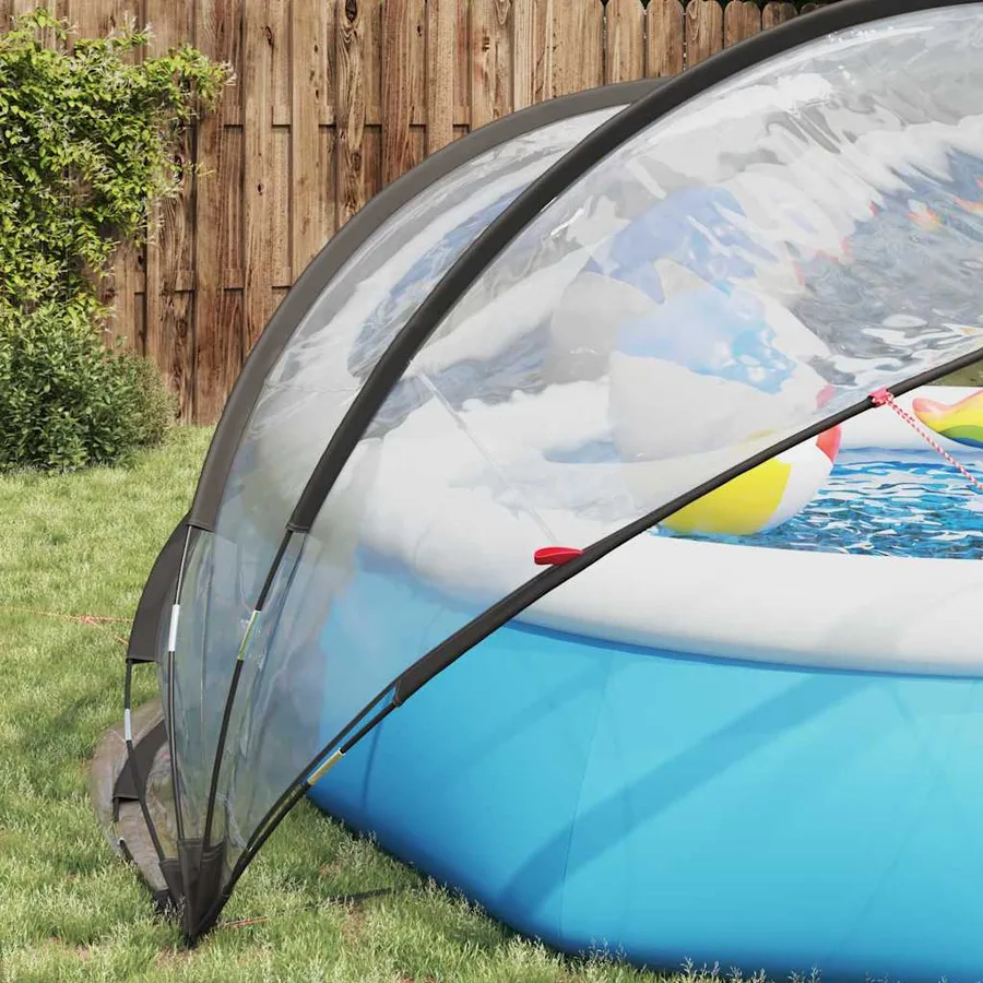 Dôme de piscine Transparent 336 x 322 x 160 cm PVC - 5