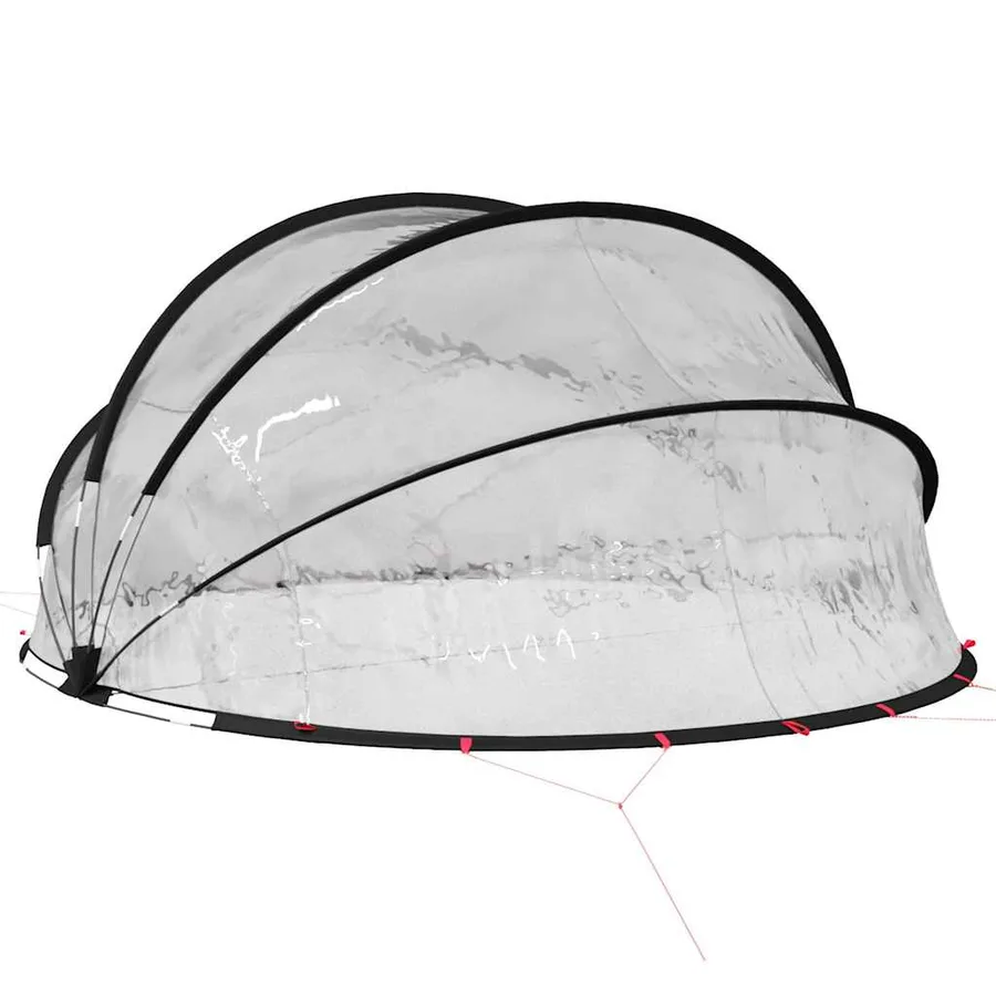 Dôme de piscine Transparent 336 x 322 x 160 cm PVC - 6