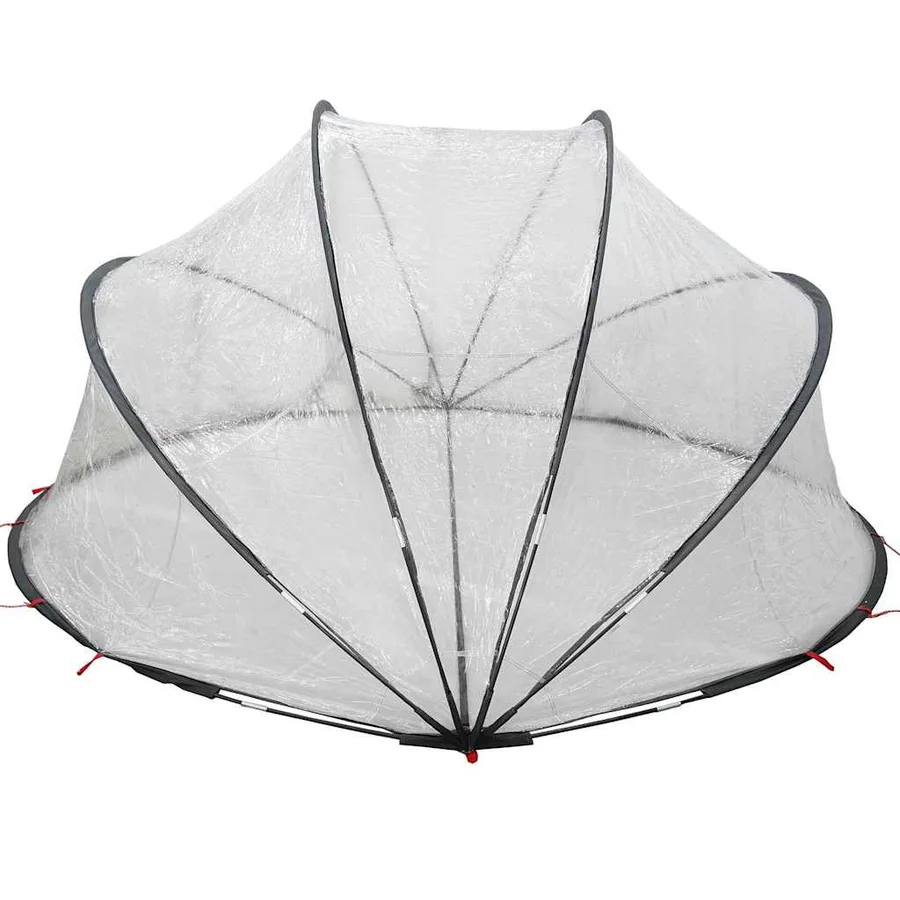 Dôme de piscine Transparent 336 x 322 x 160 cm PVC - 9
