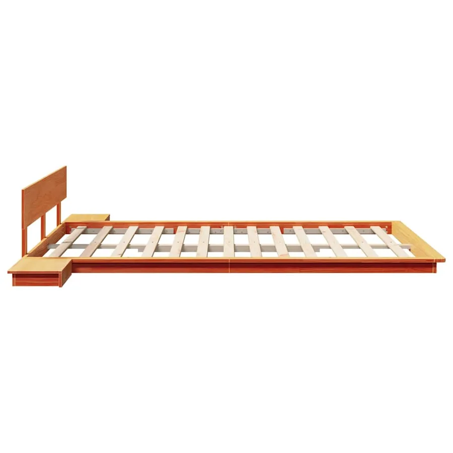 Cadre de lit Marron 150 x 200 cm bois - 6