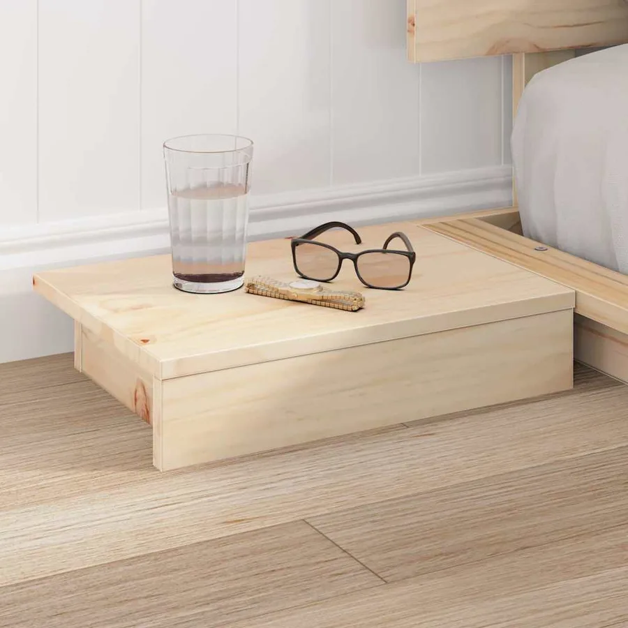 Cadre de lit Marron 150 x 200 cm bois - 3