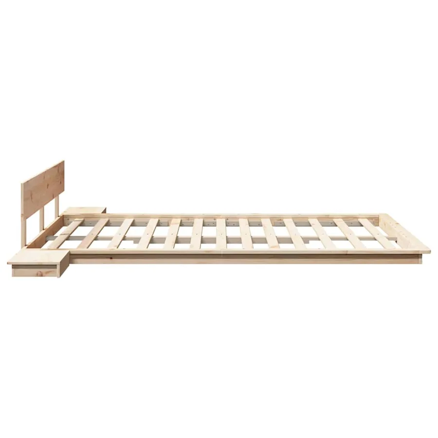 Cadre de lit Marron 150 x 200 cm bois - 6