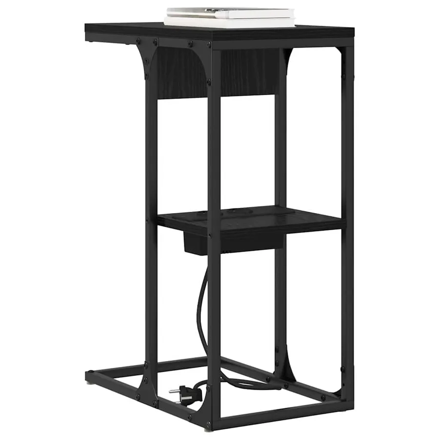 Cabinet de chevet Chêne noir 41,5 x 26 x 60,5 cm - 3