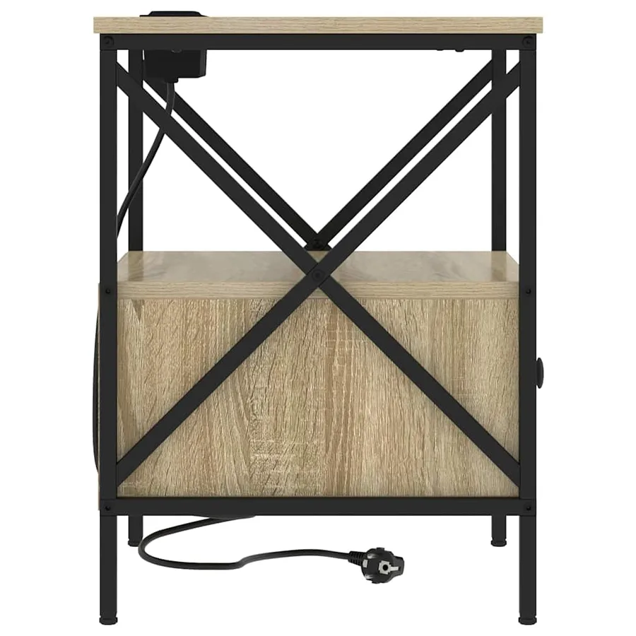 Cabinet de chevet avec tiroir Chêne Sonoma 41,5 x 40,5 x 55 cm - 7