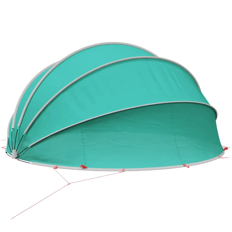 Dôme de piscine 430 x 430 x 210 cm Vert Mer - 6