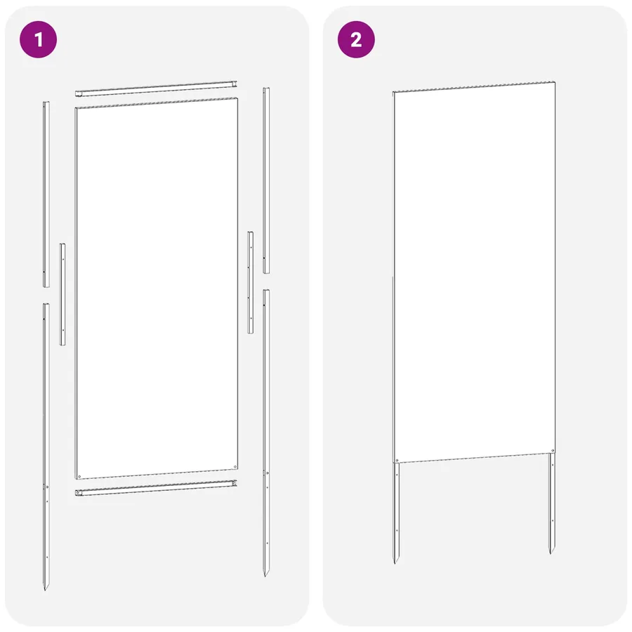 Écran de confidentialité de jardin Fretwork Blanc 50 x 140 cm - 13