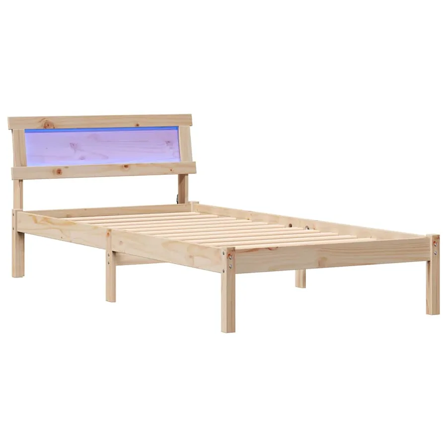 Cadre de lit avec tête de lit Marron 80 x 200 cm Pin massif - 2