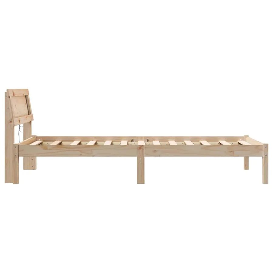 Cadre de lit avec tête de lit Marron 80 x 200 cm Pin massif - 6