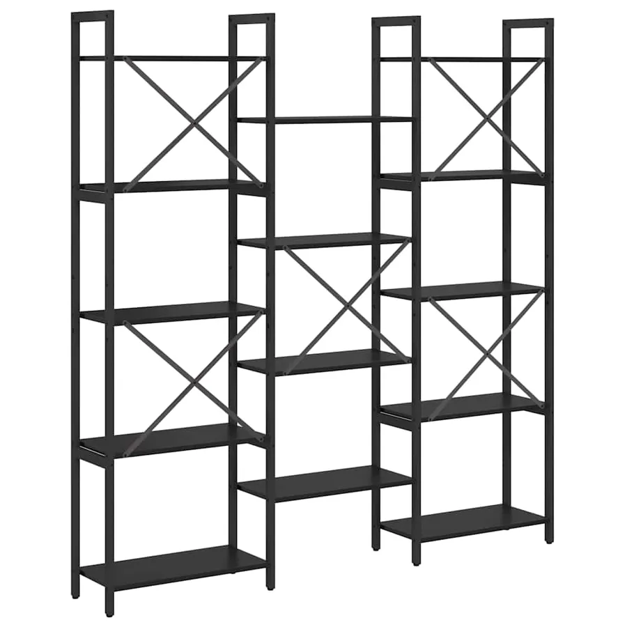Étagère Chêne noir 156 x 25 x 167 cm Bois d'ingénierie - 7