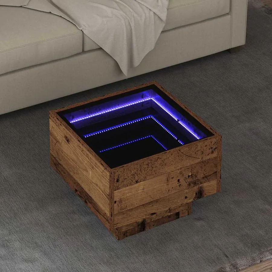 Table basse Bois ancien 40 x 40 x 30 cm Bois d'ingénierie