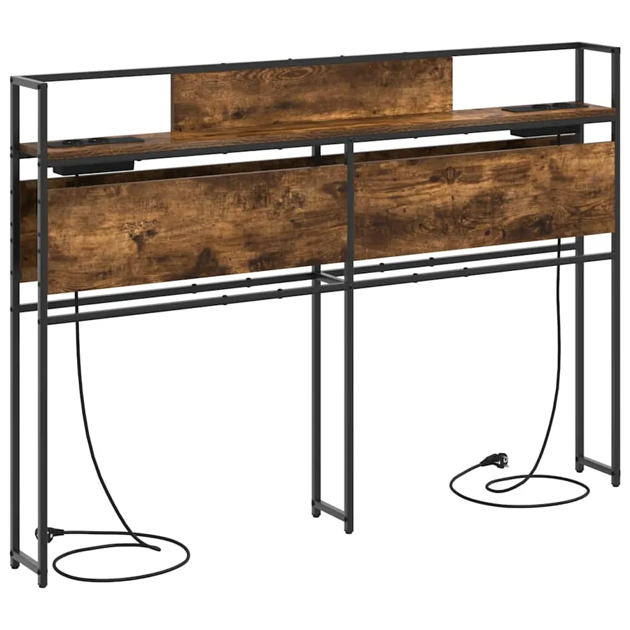 Tête de lit de rangement Chêne fumé Bois d'ingénierie - 2