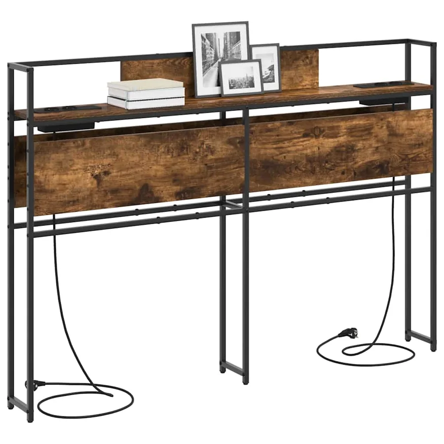 Tête de lit de rangement Chêne fumé Bois d'ingénierie - 3