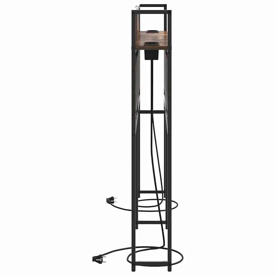 Tête de lit de rangement Chêne fumé Bois d'ingénierie - 6
