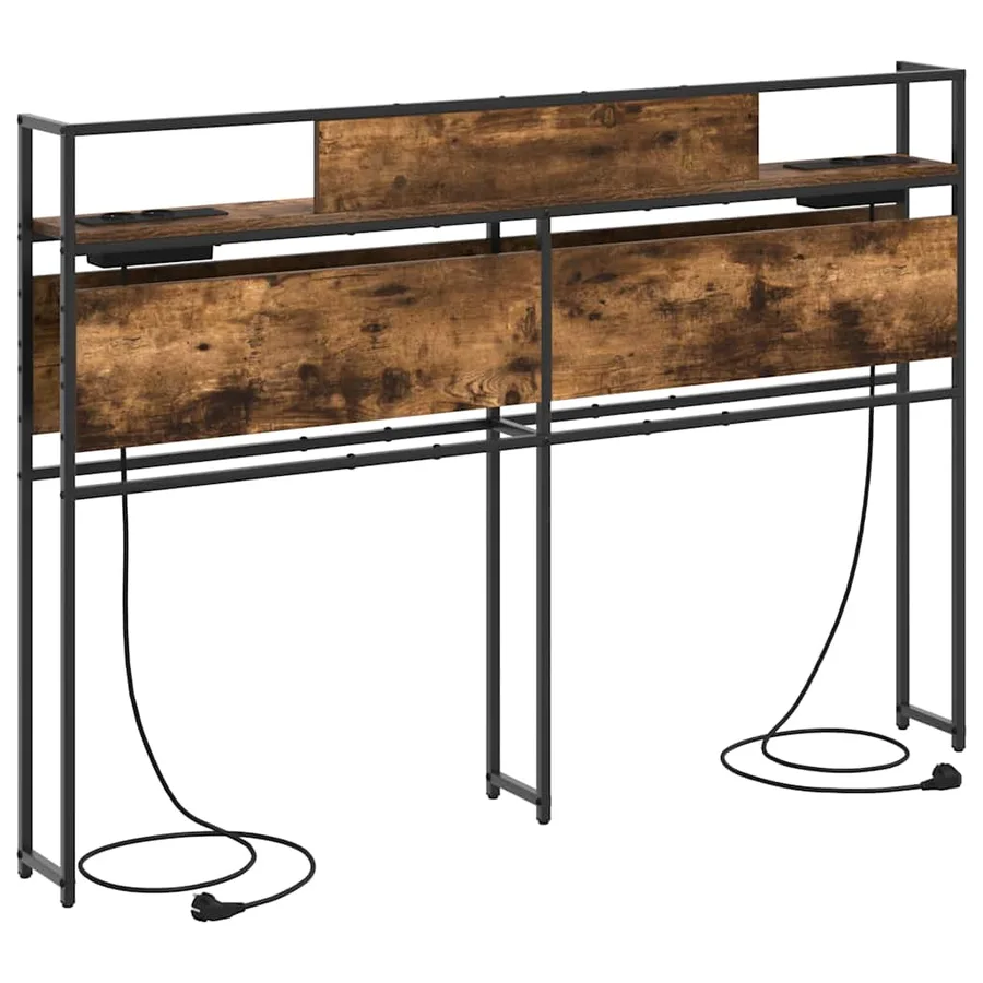 Tête de lit de rangement Chêne fumé Bois d'ingénierie - 7