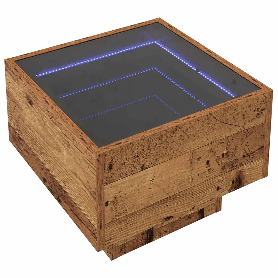 Table basse Bois ancien 40 x 40 x 30 cm Bois d'ingénierie - 2