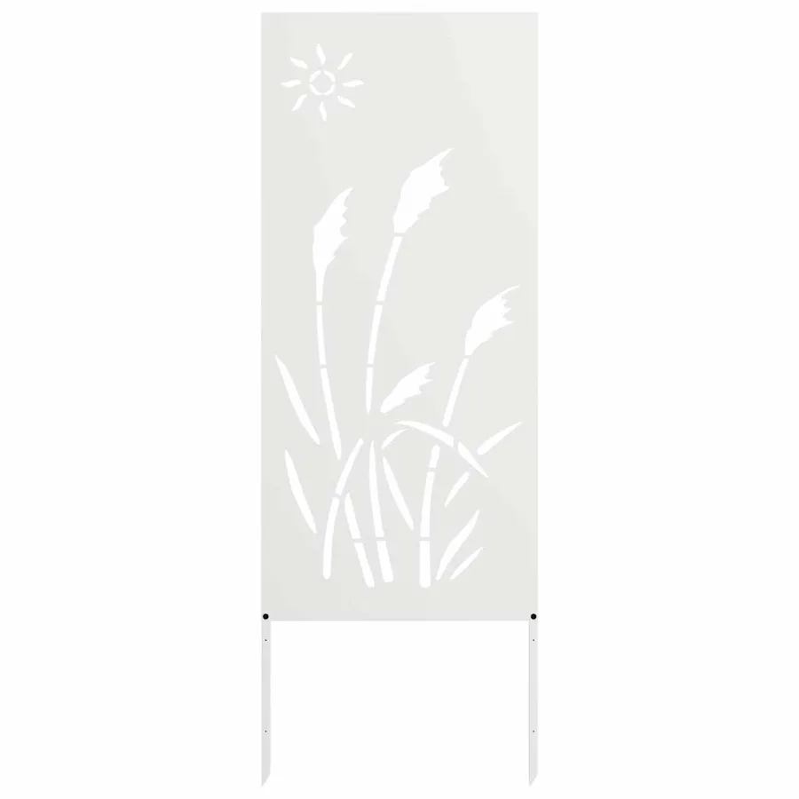 Écran de confidentialité de jardin Fretwork Blanc 50 x 140 cm - 4