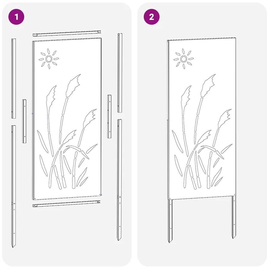 Écran de confidentialité de jardin Fretwork Blanc 50 x 140 cm - 8