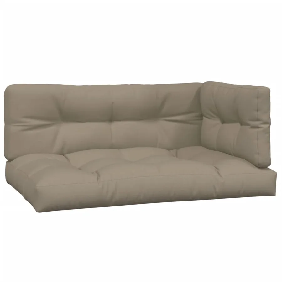 Coussins de palette lot de 3 taupe tissu - 2
