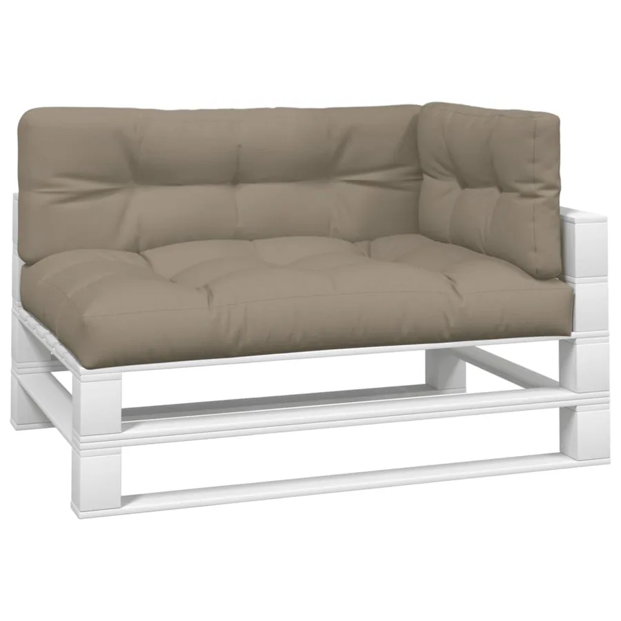 Coussins de palette lot de 3 taupe tissu - 3