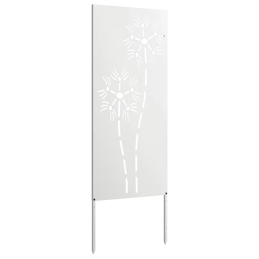 Écran de confidentialité de jardin Fretwork Blanc 50 x 140 cm - 4