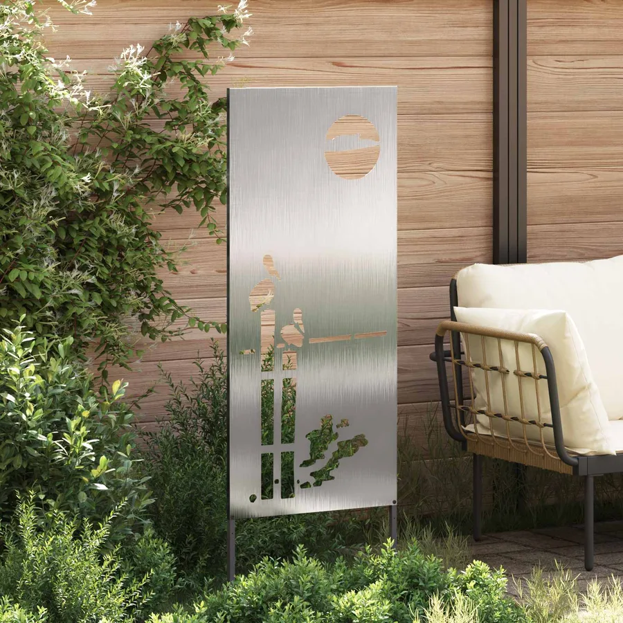 Écran de confidentialité de jardin Fretwork Argenté 50 x 140 cm - 3