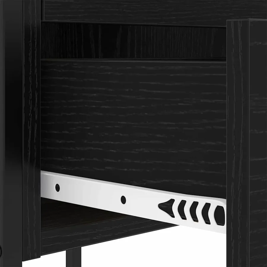 Cabinet de chevet avec tiroir 2 pcs Chêne noir 42 x 41 x 61 cm - 11