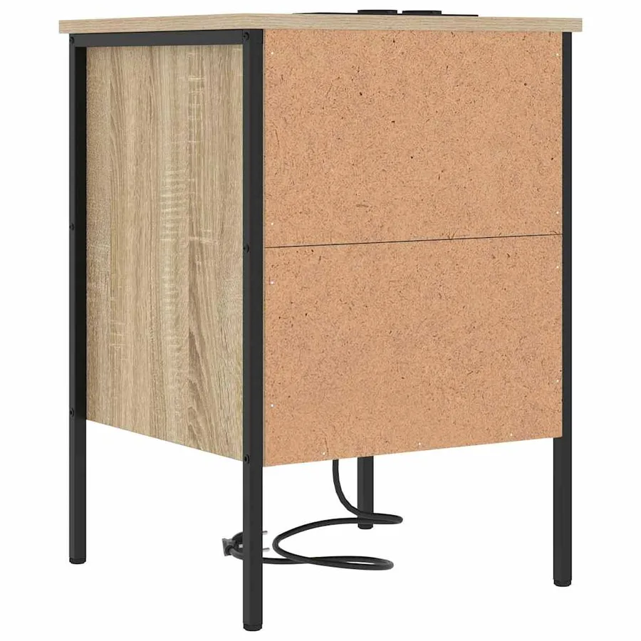 Cabinet de chevet 2 pcs Chêne Sonoma 42 x 41 x 61 cm - 9