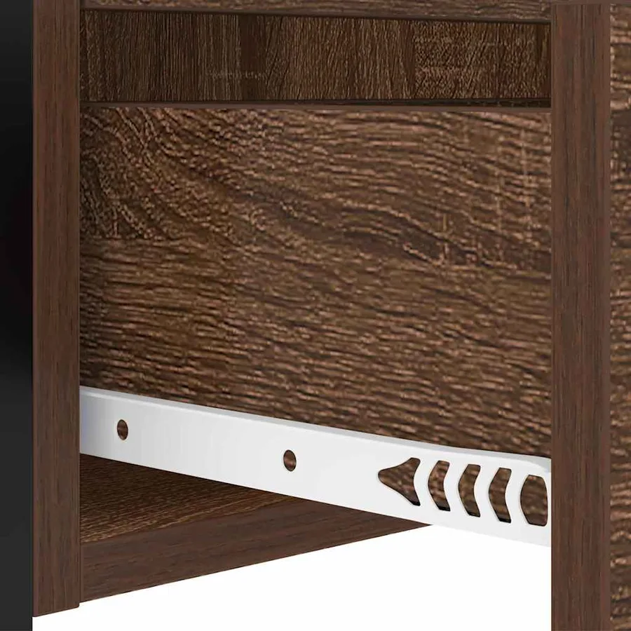 Cabinet de chevet avec tiroir 2 pcs Chêne brun 40 x 31 x 60 cm - 10