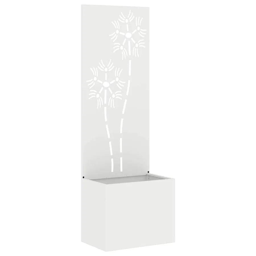 Écran de confidentialité de jardin Floral Blanc 50 x 150 cm - 2