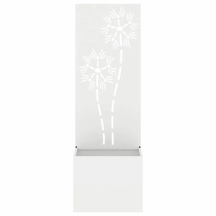 Écran de confidentialité de jardin Floral Blanc 50 x 150 cm - 5