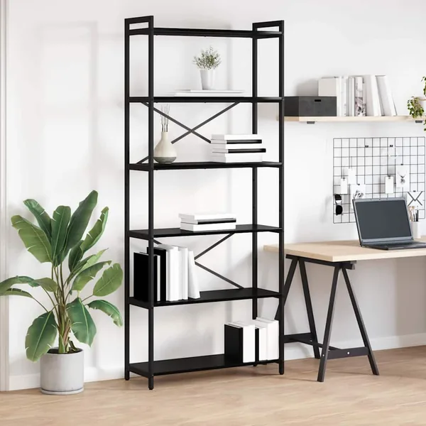 Étagère Chêne noir 80 x 30 x 189,5 cm Bois d'ingénierie