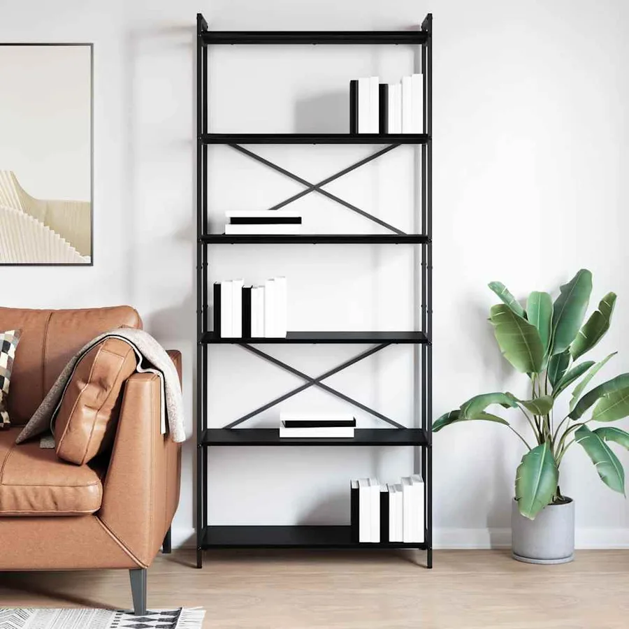 Étagère Chêne noir 80 x 30 x 189,5 cm Bois d'ingénierie - 4