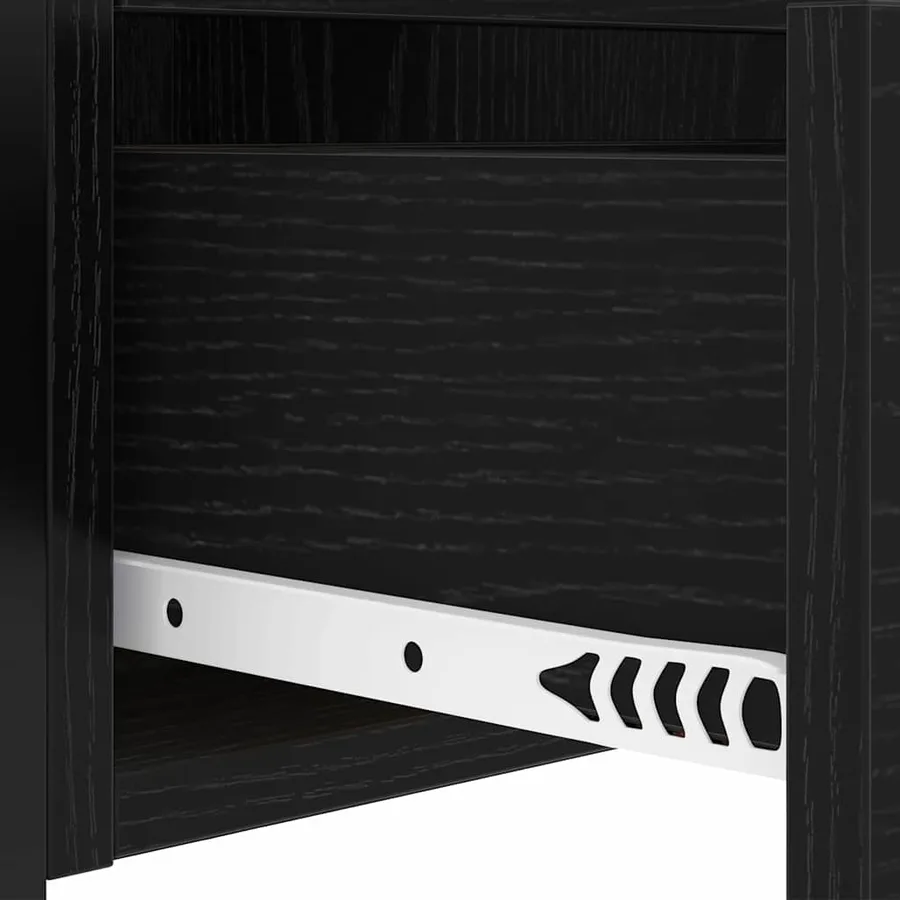 Cabinet de chevet Chêne noir 40 x 31 x 60 cm Bois d'ingénierie - 8