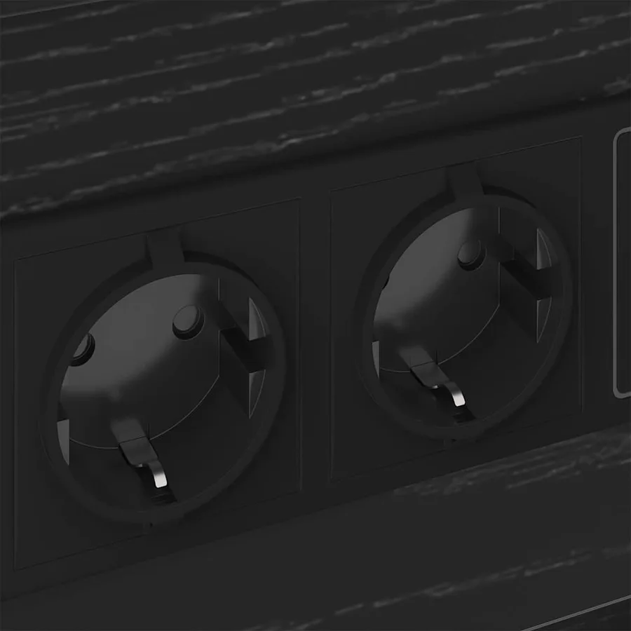 Cabinet de chevet Chêne noir 40 x 31 x 60 cm Bois d'ingénierie - 9