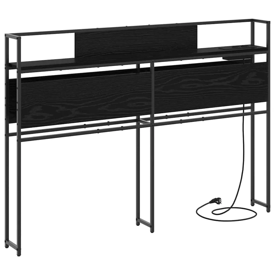 Tête de lit de rangement Chêne noir Bois d'ingénierie - 2
