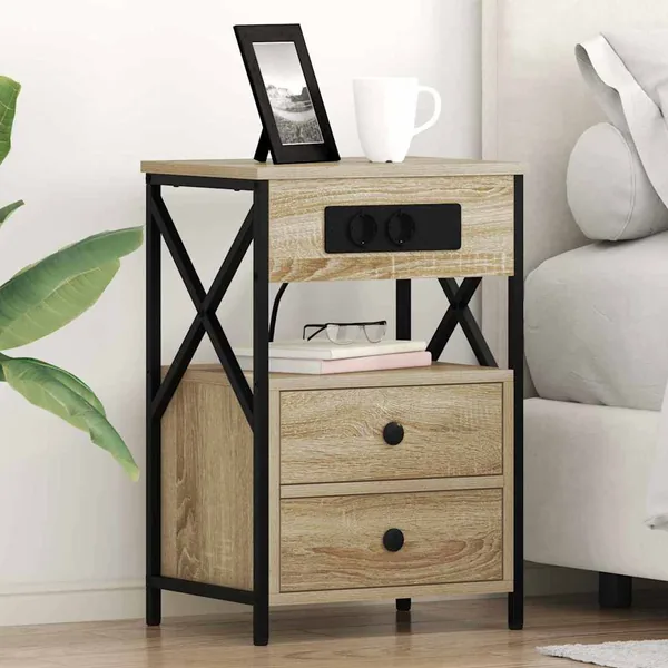 Cabinet de chevet avec tiroir Chêne Sonoma 40 x 31 x 60 cm