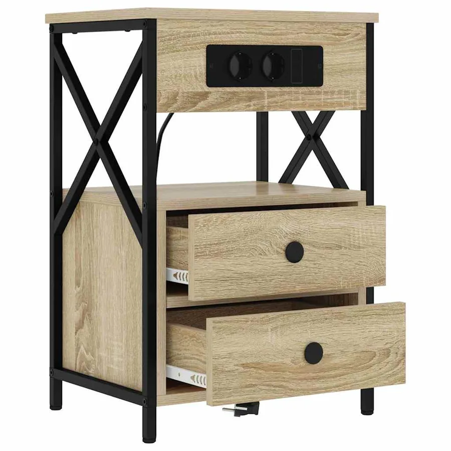 Cabinet de chevet avec tiroir Chêne Sonoma 40 x 31 x 60 cm - 5