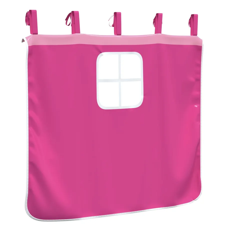Rideaux pour lit mezzanine avec tour rose polyester - 13