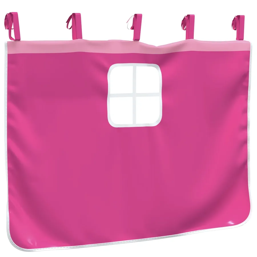 Rideaux pour lit mezzanine avec tour rose polyester - 8