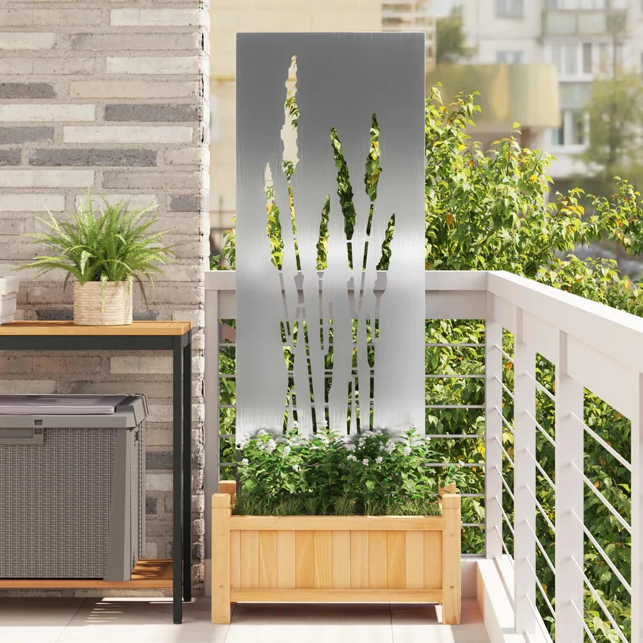 Écran de confidentialité de jardin Floral Argenté 50 x 140 cm