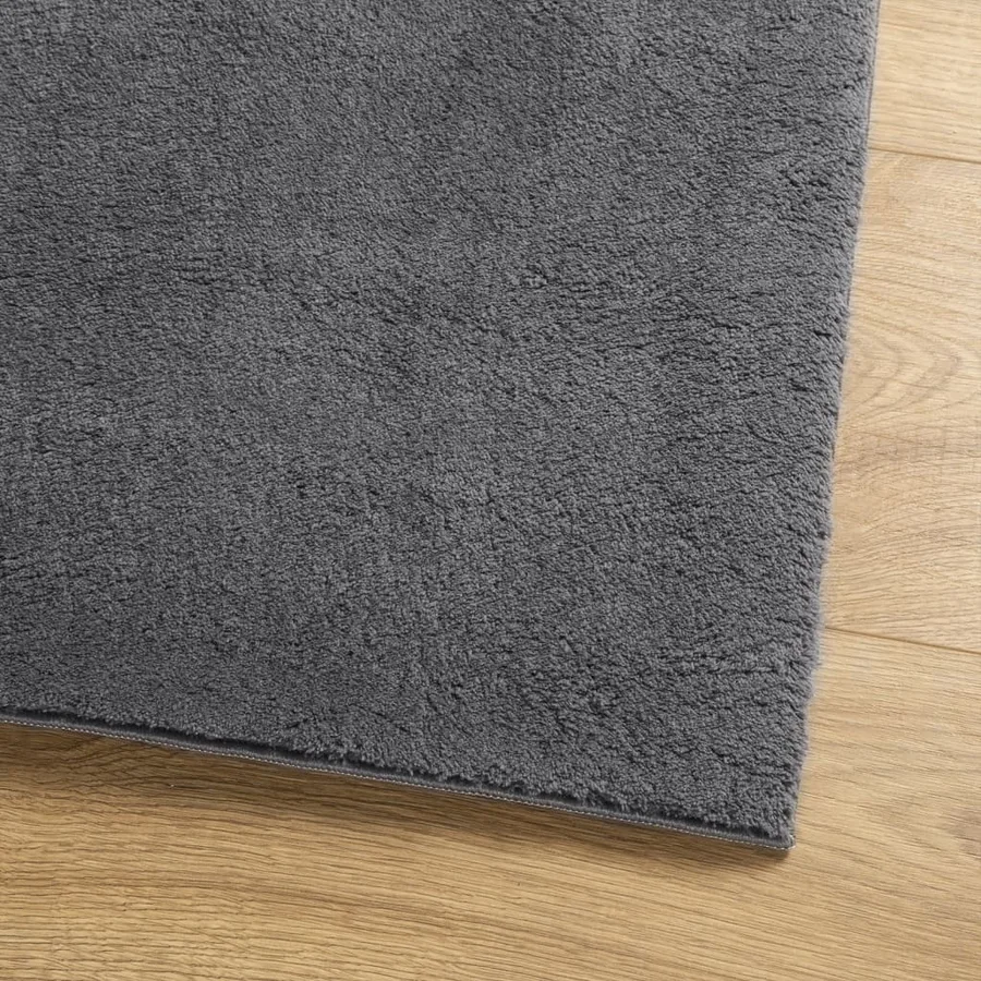 Tapis HUARTE à poils courts doux lavable anthracite 240x340 cm - 4