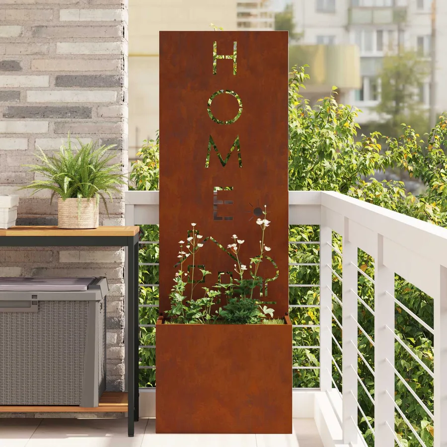 Écran de confidentialité de jardin Fretwork Rouillé 50 x 150 cm