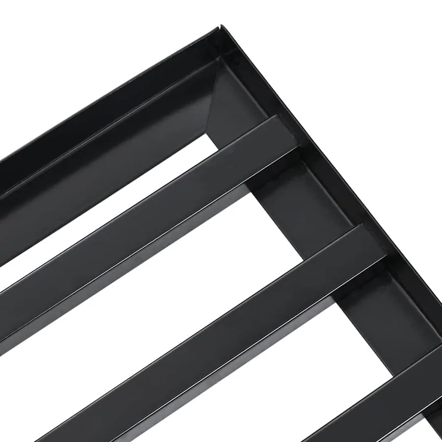 Rateau de nivellement pour jardin Noir Acier enduit de poudre - 7