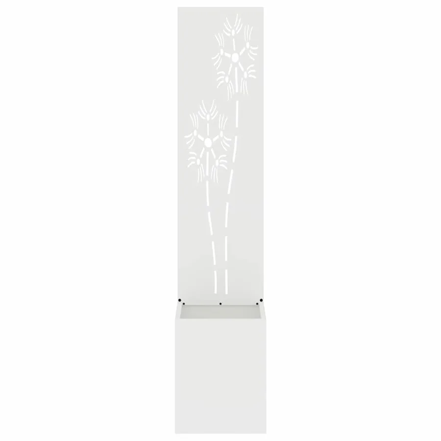 Écran de confidentialité de jardin Floral Blanc 32 x 150 cm - 5