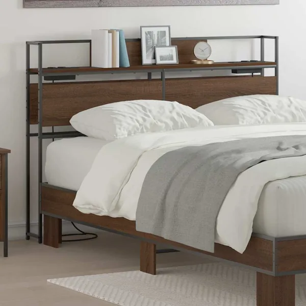 Tête de lit de rangement Chêne marron Bois d'ingénierie