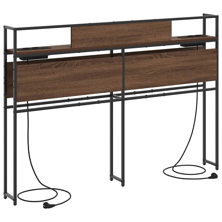 Tête de lit de rangement Chêne marron Bois d'ingénierie - 7